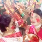 বিষাদের সুর, আত্রাইয়ে সিঁদুর খেলার মধ্য দিয়ে দেবী দুর্গাকে বিদায়