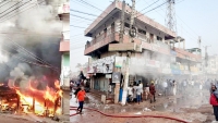 ঈশ্বরগঞ্জে ভয়াবহ অগ্নিকাণ্ডে ১০ দোকান পুড়ে ছাই