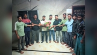 বেতছড়ি হিলফুল ফুজুল সংঘের প্রবাস ফেরত ৫ সদস্যকে ফুলের সংবর্ধনা