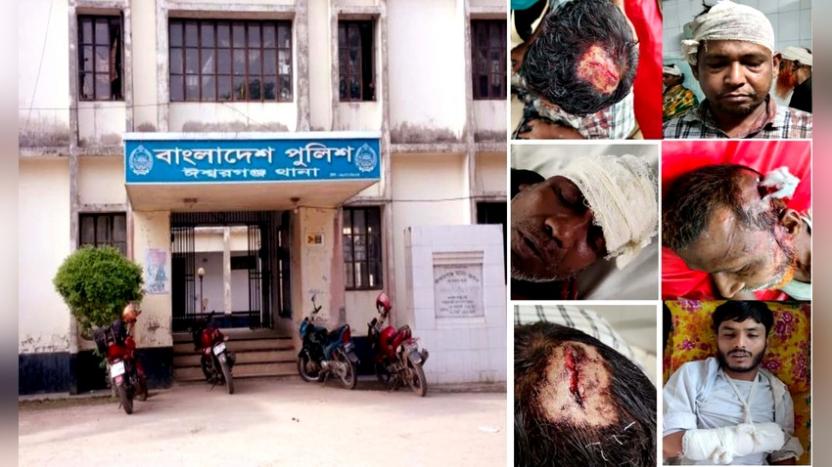 ধান কেটে বাড়ি ফেরার পথে প্রতিপক্ষের হামলায় আহত ১০