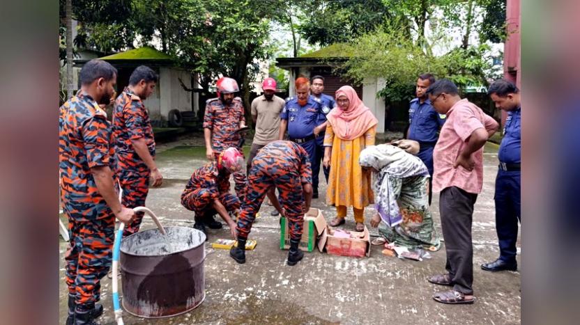 ঈশ্বরগঞ্জে নকল প্রসাধনী ও বিস্ফোরক দ্রব্য উদ্ধার, জরিমানা