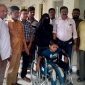 উপজেলা শিক্ষা কর্মকর্তার উদ্যোগে হুইলচেয়ার পেল শিক্ষার্থী মেহেদী