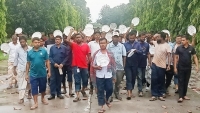 বড়পুকুরিয়ায় খনির ১৬৮ শ্রমিকে পুনর্বহালের দাবিতে  আন্দোলন চলছে