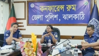 ঝালকাঠির নবাগত পুলিশ সুপারের সঙ্গে সংবাদকর্মীদের মতবিনিময়