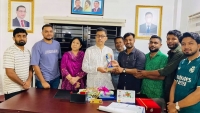 জাতীয় পুরস্কারজয়ী সাইমুনকে অভিনন্দন জানালেন দীপেন দেওয়ান এমপি