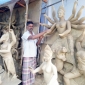 আত্রাইয়ের ৫৪টি মণ্ডপে চলছে দুর্গাপূজার প্রস্তুতি